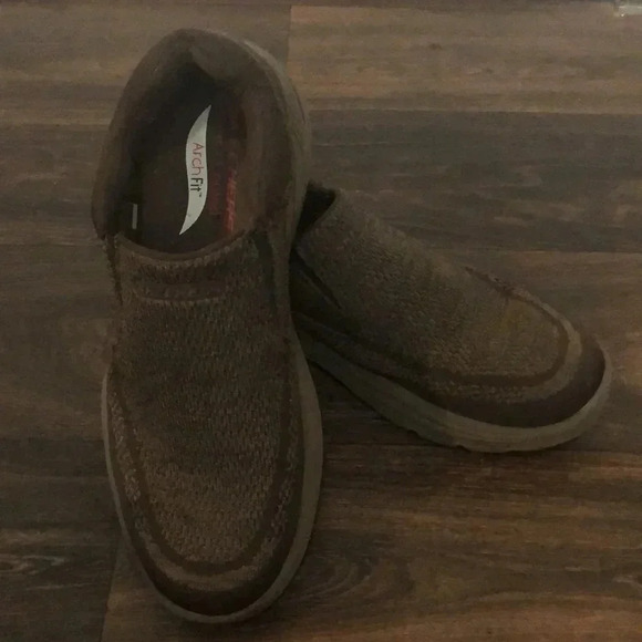 Men’s Sketchers Arch Fit Motley-Vaseo Slip on Brown Athletic Shoes Size 9.5 - Picture 9 of 9